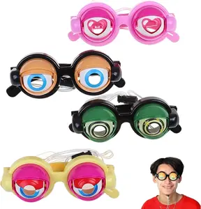 Fun and Quirky Glasses, Crazy Eyes Glasses, Funny Props Glasses With Blinking Eyeballs, Crazy Eye Glasses for Costume Parties, Pranks, Gag Gifts, Photo Props, Social Gatherings