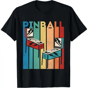 Pinball Retro Vintage Multiball Pinball Machine Arcade Game T-Shirt Graphic tees