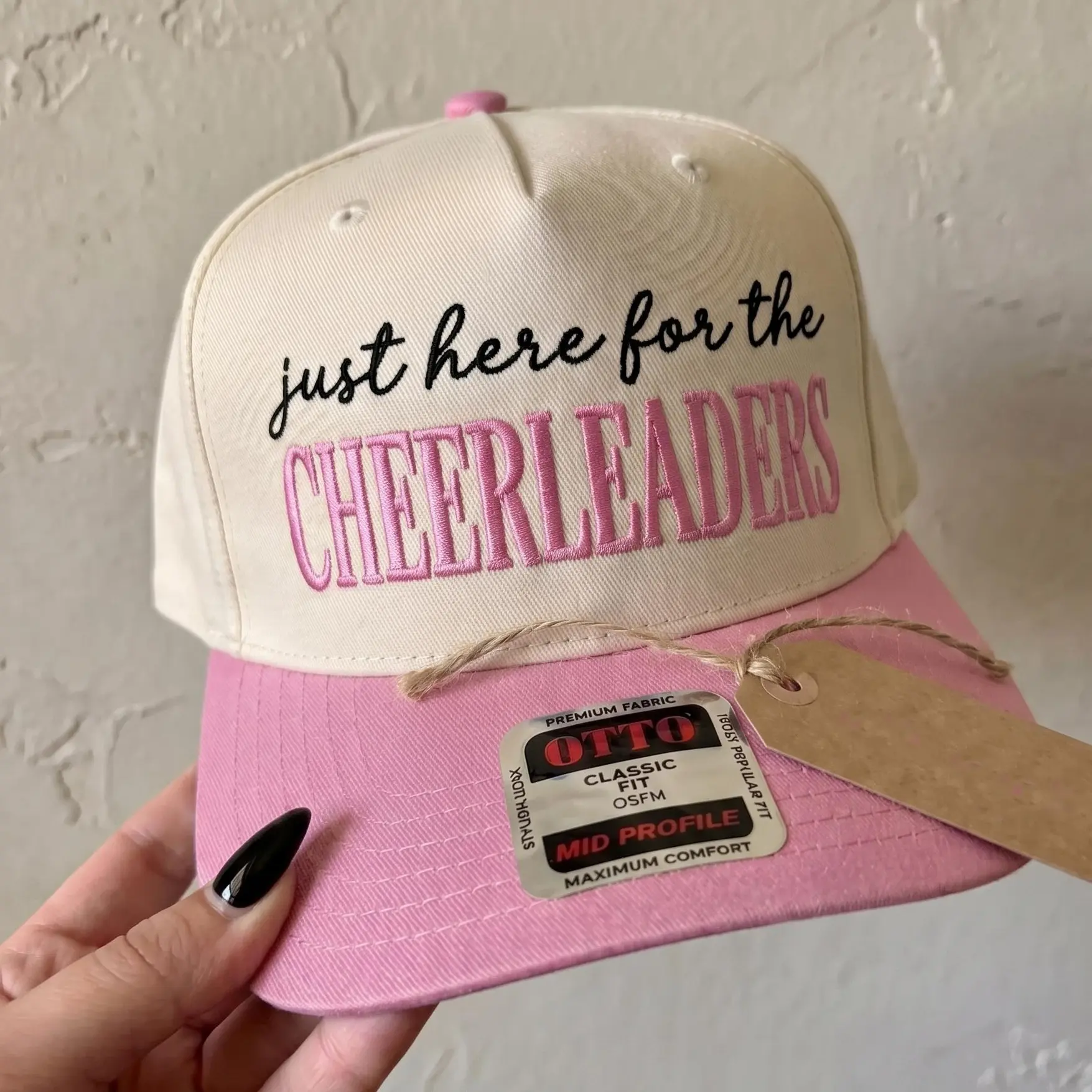 Just Here For The Cheerleaders Hat Embroidery Design Cute Cheer Mom Sports Cap Embroidered Hat unisex Hat Ideal Gift