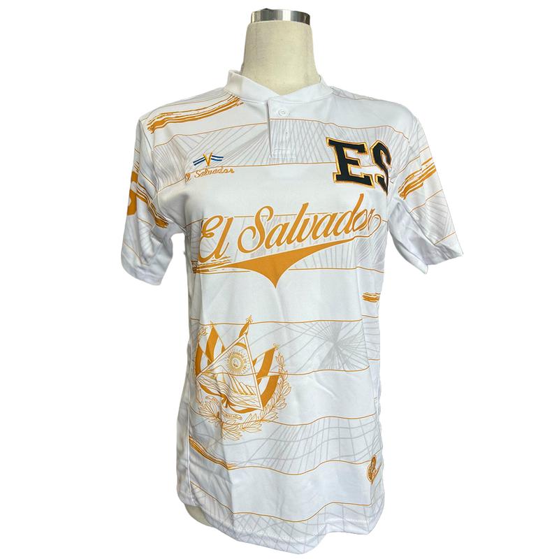 El Salvador Golden Edition Shirt - Stylish Pink Shirt with Bold Color, Casual Style, Short Sleeve, Slim-Fitting, Machine Washable