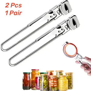 Adjustable Multifunctional Jar Opener- Easy-Grip Kitchen Gadget for Jars, Bottles& Lids, User-Friendly Leverage Design, Effortless Grip for Seniors& Weak Hands (2pcs)