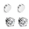 Unisex 8MM Nickel-Free Round Stainless Steel Magnetic Non-Piercing Clip-On Stud Earrings, Jewellery for Boyfriends, Men's Accessories, Women's Accessories, Indoor Recreation Use Studs