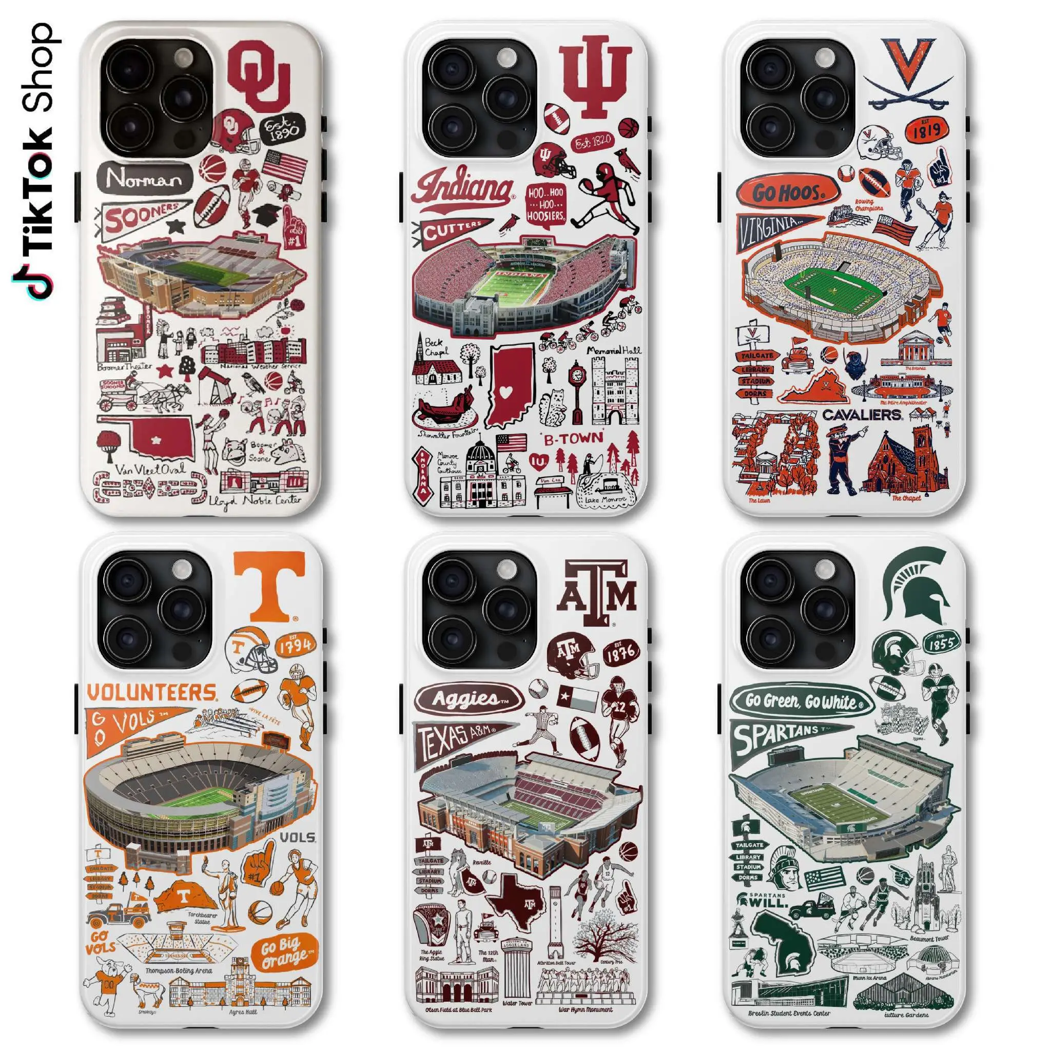 National Collegiate Athletic Association Team College Football Phone Case Part 2 - Smartphone/Cellphone/Handheld Devices Protection Cover, Varsity College Sports Gift for iPhone 17 Air Pro Max, Casing