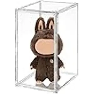 Extra Large 19.7"X14.6"X11.6" Acrylic Display Case with 2 Division Boards, Clear Organizer Box Plastic Holder with Magnetic Door for Handbags, Purses, Boots, Figures