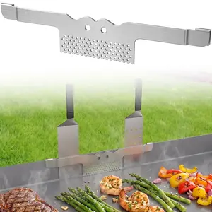 Grease Gate Spatula Holder for Blackstone 36/28/22/17″ Griddle, 11.8 Inch Stainless Steel Tool Rack, Prevents Food Falling, Grill Barbecue Accessories