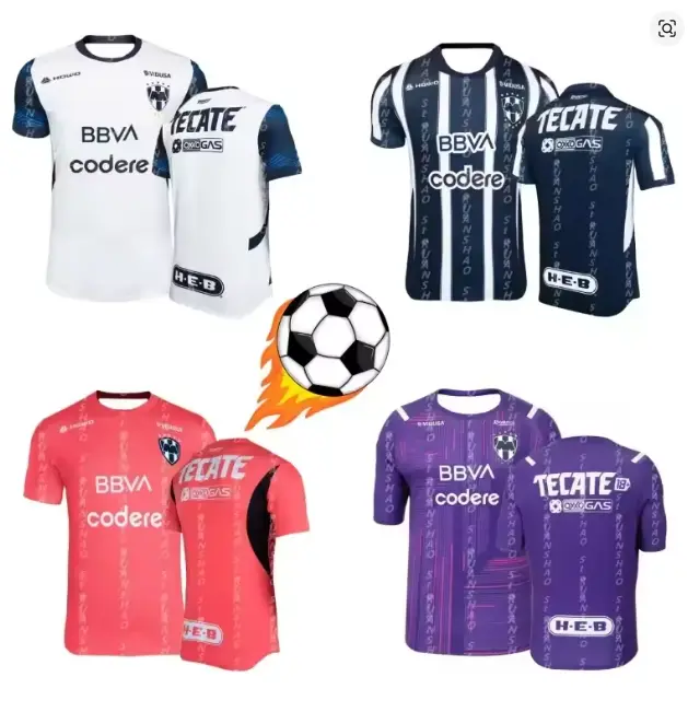 2025-26 New Arrive Style Rayados Monterrey Home Football Jersey Man Women Daily Soccer Sport T-Shirt Breathable Tee Fashion Top