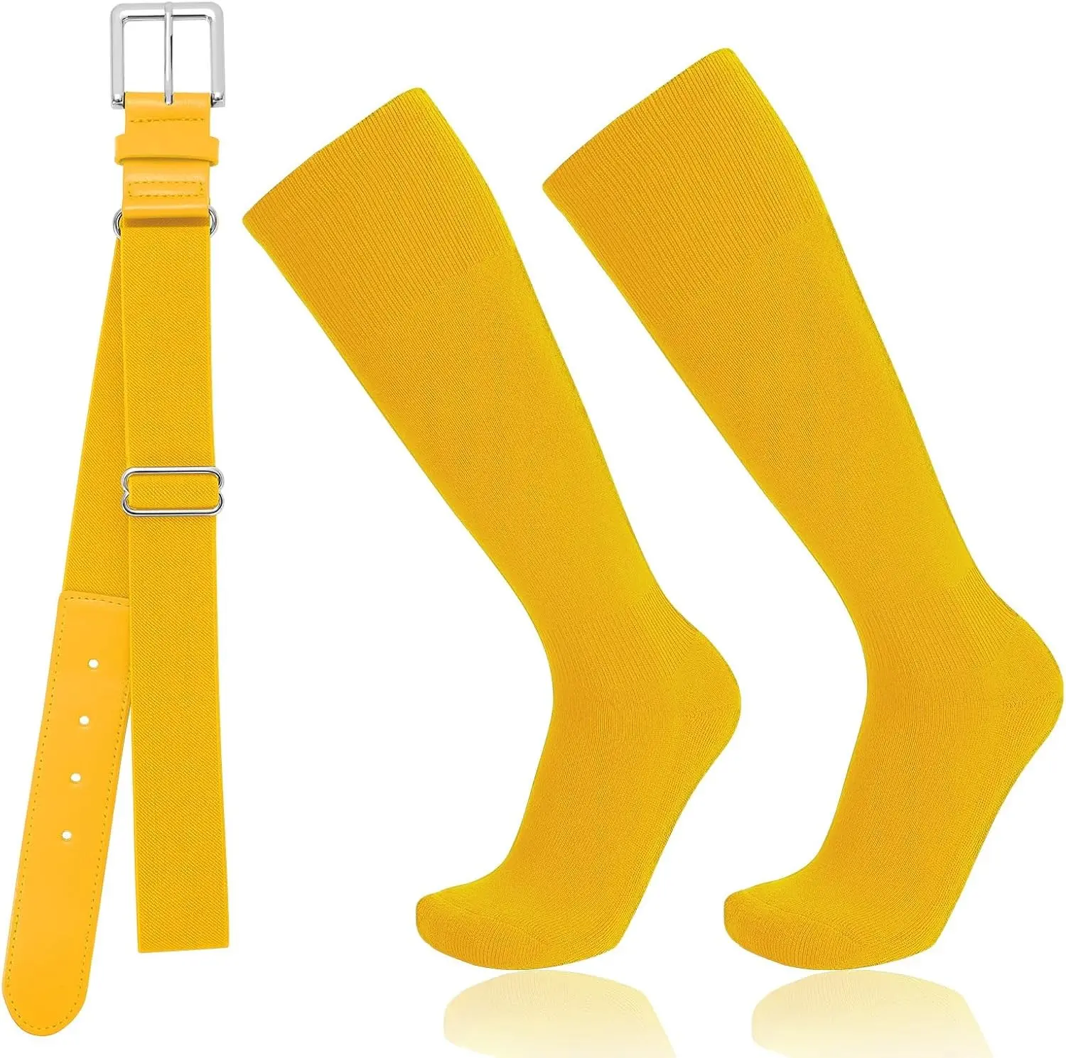 Baseball Socks and Belt Combo for Youth Adult - Softball Socks and Belt for Boys and Girls