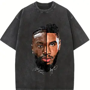 Brown And Tatum Duo T-Shirt Boston Basketball Custom Design Graphic T-Shirt