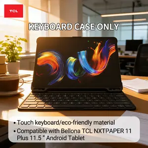 Keyboard Case for TCL NXTPAPER 11 Plus (Tablet NOT Included) – Detachable Design, Multi-Angle Stand, Magnetic + Clip-in Support, Slim & Portable, Long-Lasting Battery