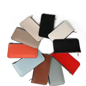 All-match, stylish and classic long wallet Pouch Leather