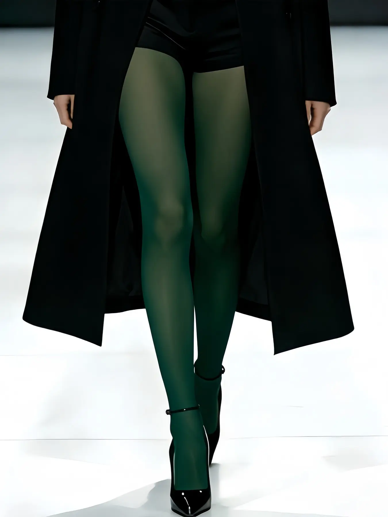 Women's Sexy Fitted All-Seasons Footless Tights, Women Pantyhose, Versatile & Stylish Design, Womenswear, Perfect for Daily Wear, Comfortable Fit, Lady, Green Color, Clothing
