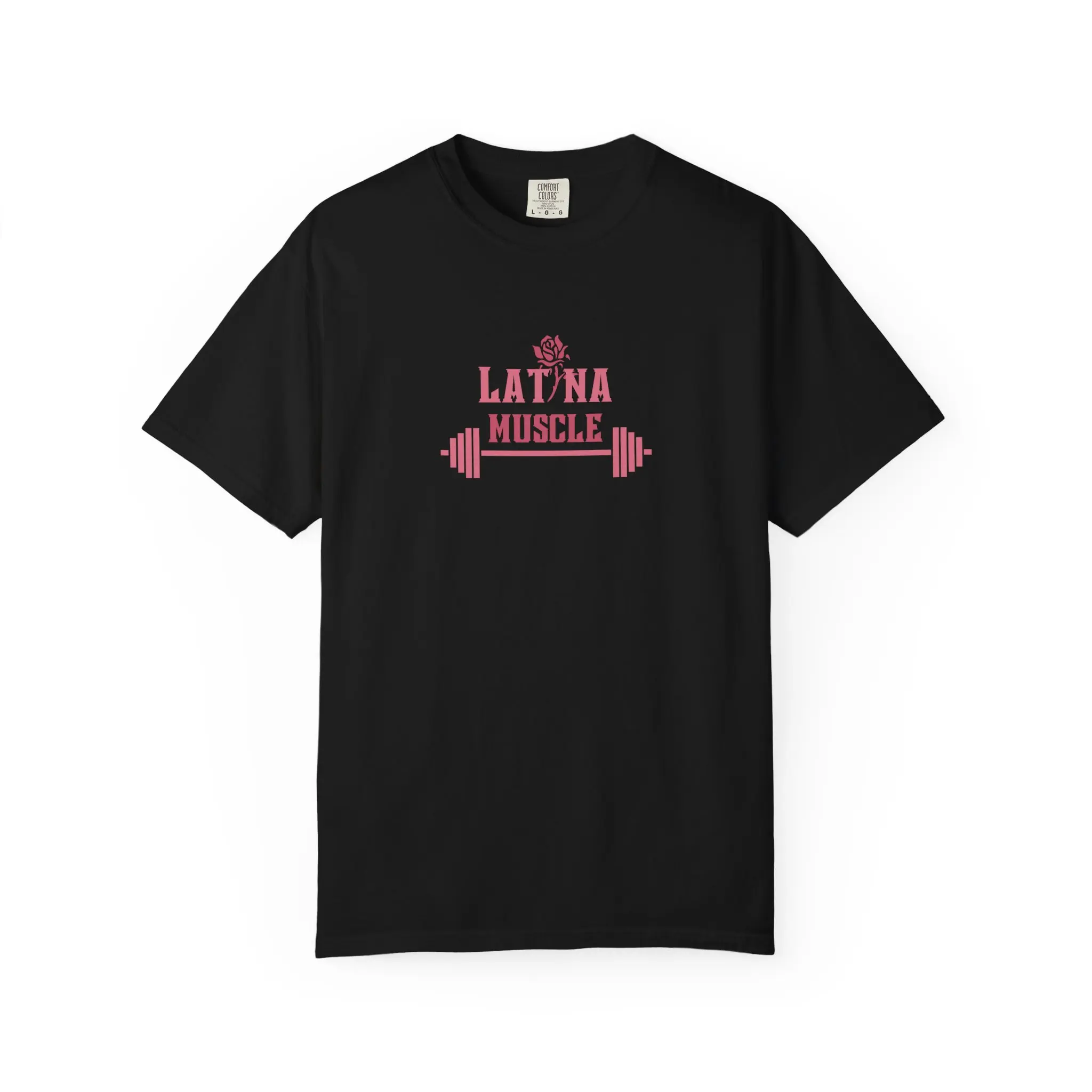 LATINA MUSCLE TEE Pink Letter Edition - Comfort Cotton Top Womenswear