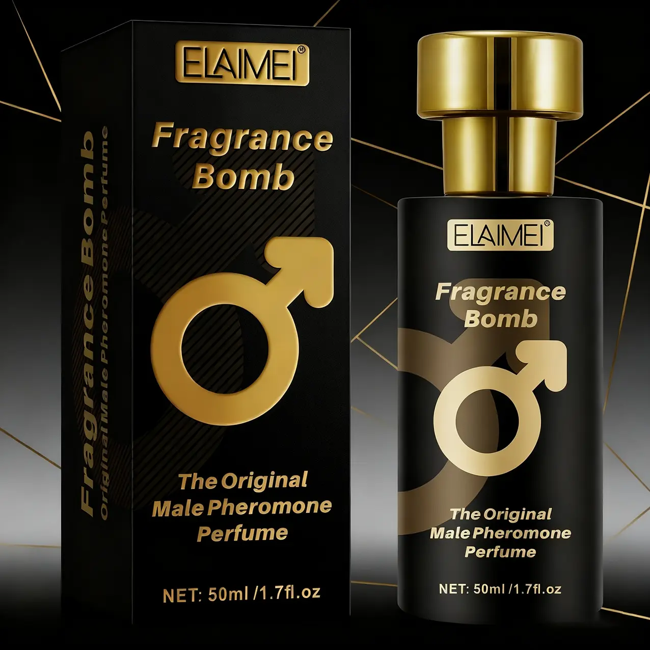 Elaimei Men's Pheromone Perfume, High Quality Captivating Fragrance, Fresh Herbal Wood Scent, Woody Scent, Unique Scent, Lasts 15 Minutes, Ideal for Halloween Christmas Festive Parties