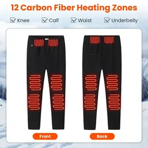 Unisex Heated Winter Pants with 12 Heating Zones