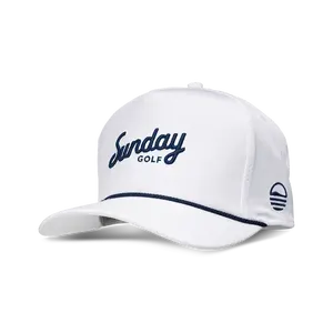 Sunday Golf Rope Hat | White & Navy