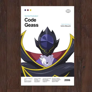 Code Geass Poster | Code Geass Print | Anime Poster | Anime Manga Art Print | Minimalist Poster | No Frame #6