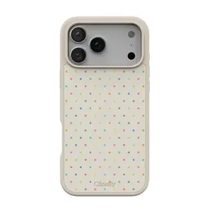 Casely iPhone 17 Pro Max Case | On the Dot | Rainbow Polka Dot | Align Soft-Touch Flexible Bumper Case | Compatible with MagSafe