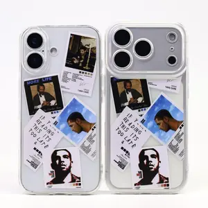 Compatible with iPhone 17/16/15/14/13/12/11/Pro Max/Pro/Plus/Air cases  Drake Rapper Album Cover Transparent Silicone Shockproof Phone Case  Stylish and trendy, perfect as a birthday or holiday gift for family and friends