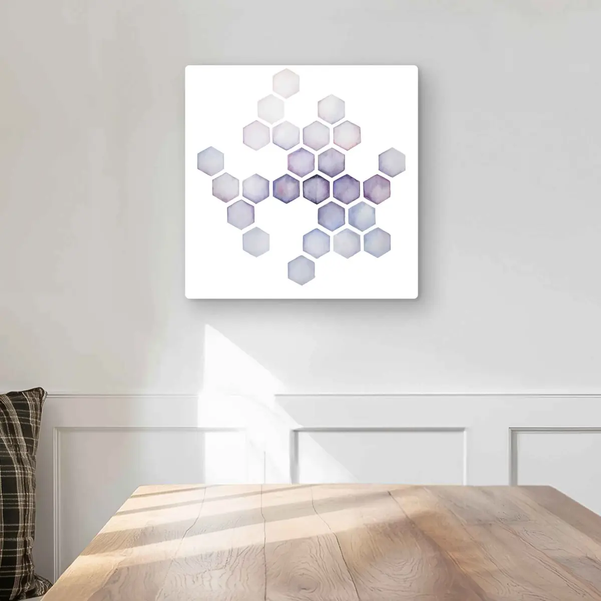 212 MAIN Lilac Aluminium Geometric Alveoli Wall Art - 16x16 in Lightweight Decorative Metallic Print, Modern Abstract Design Abstract Art Graphic Print, Accent Wall Decor for Home Room, Abstract Art Graphic Prints