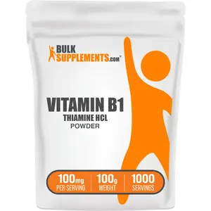 BulkSupplements - Vitamin B1 Thiamine HCl Powder - Eye Health - Metabolic Support - 100g - 100mg per Serving