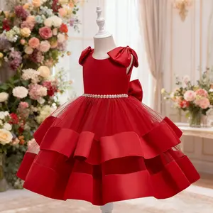 5280 3-10Yrs Christmas Dress For Girls Tutu Princess Dress Kids Birthday Party Dress