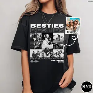 Custom Besties Photo Shirt, Vintage 90s Custom Bootleg Shirt, Personalized BFF Gift, Birthday Gift For Bestie, Bridal Shower Shirt , Trendy Casual Outfit