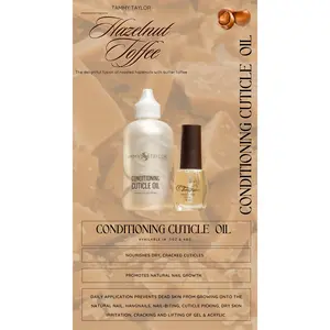 Tammy Taylor Nails Hazelnut Toffee Cuticle Oil - Cruelty-Free Conditioning Formula for Dry Cracked Cuticles & Natural Nail Growth - Vegan Friendly