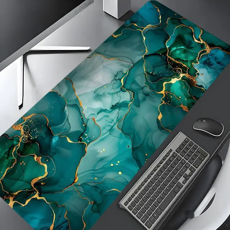 Marble Pattern Mouse Pad, Rectangle Gaming Mouse Pad, Non-slip Rubber Pad, Desktop Decoration Protective Pad for Home, Office, Desktop Computer Games, Desk Accessories, Desktop Accessory