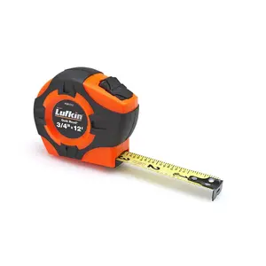 212 MAIN Apex Lufkin Quickread Power Return Tape Measure, 0.75 in. x 12 ft., Hi-Viz Orange, A3 Blade, Pivot Lock, with Quickread Functionality