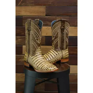 Monarch: Men Print Coco Belly Orix Square Toe Boots