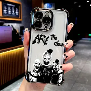 Clown Horror T-Terrifier Phone Case Suitable for iPhone 17 Air 16 15 14 13 12 11 Pro Max Plus Samsung S25 S24 S23 S22 Plus   Anti Fall Transparent Soft Back Cover,  Shockproof Case, Horror Theme, Snug Fit, Uv Printed Design, Tech Enthusiasts, Anime Lovers
