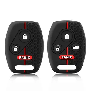 Silicone Car Remote Chain Key Case For Honda Accord Civic CRV Jazz Fit Pilot SRV FRV Civic 8th Generation Caps Key Cover