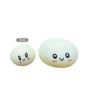 Stress-relief gadget for venting, colorful expression buns, realistic char siu buns, squeeze toy