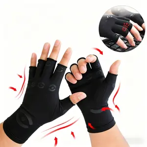 Finger Joint Compression Gloves for Wrist Pain Relief - Half Finger Design for Carpal Tunnel & Arthritis, Raynauds and Provide Arthritis Pain Relief For Hand,Provides Support for Typing, Gaming, Motorcycling