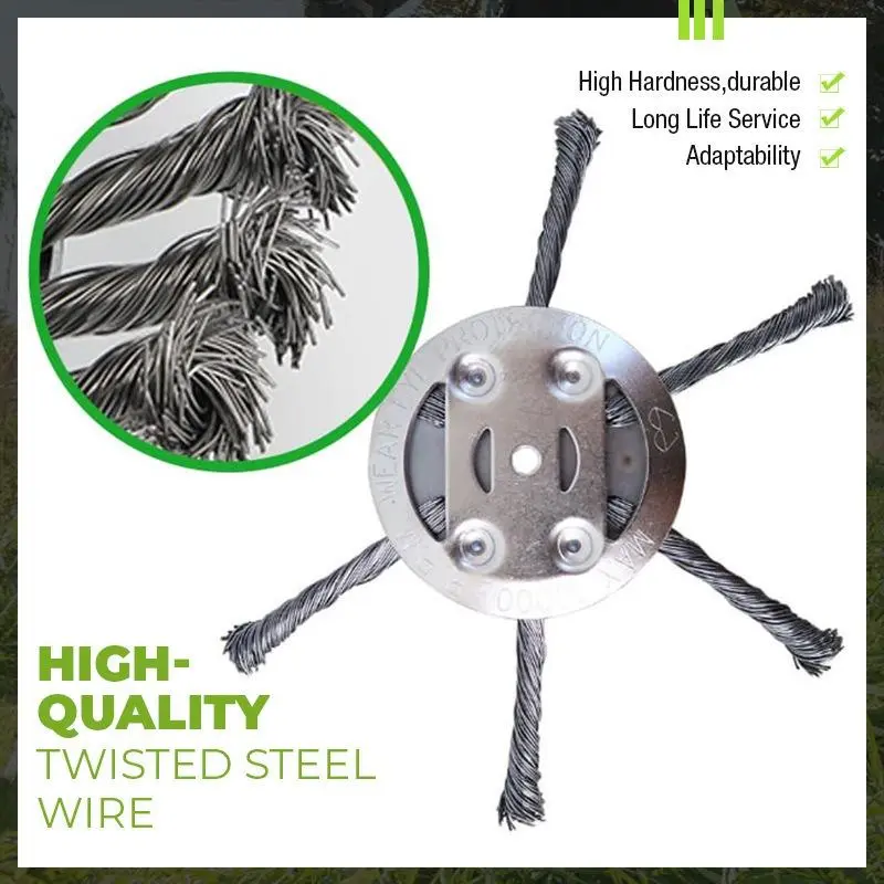 Lawn Mower Wire Head Lawn Mower Lawn Mower Trimming Head Wire Weeding Wheel Lawn Mower Electric Accessories Tool Metal Garden Trimmer Portable Cutting