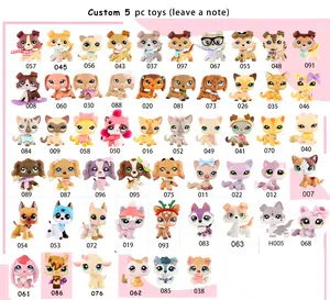 5 PC Custom (Leave a note) Miniature Bobble Head Cat and Dog Figurine Toy Adorable Pet Figures Made from PVC for Kids Toyset gifts for kids