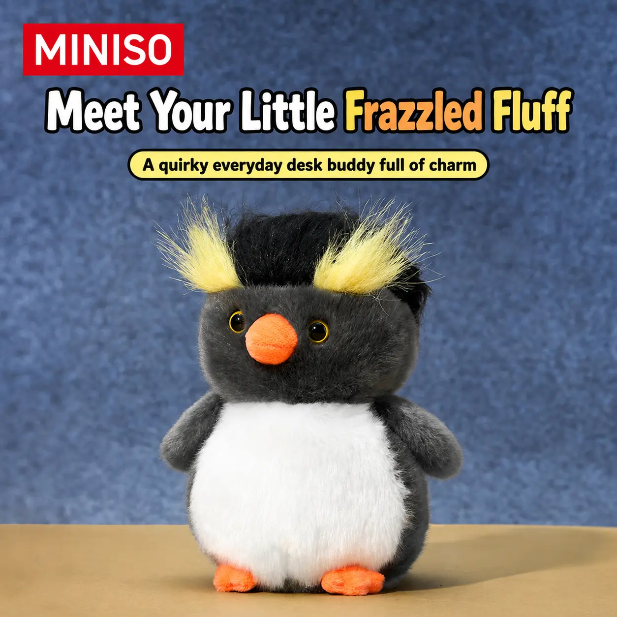 MINISO Frazzled Goose Plush Doll, Funny Cute Stuffed Animal, Quirky Plush Toy, Desk Decor, Collectible Gift