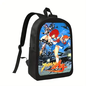 Customized  Boys Backpack for School Kids Girls GIfts Custom Anime Manga Graphic T-Shirt, Lightweight Polyester Backpack with Adjustable Straps, Zipper Closure, Machine Washable - Ideal for Daily Commute & Travel Essentials