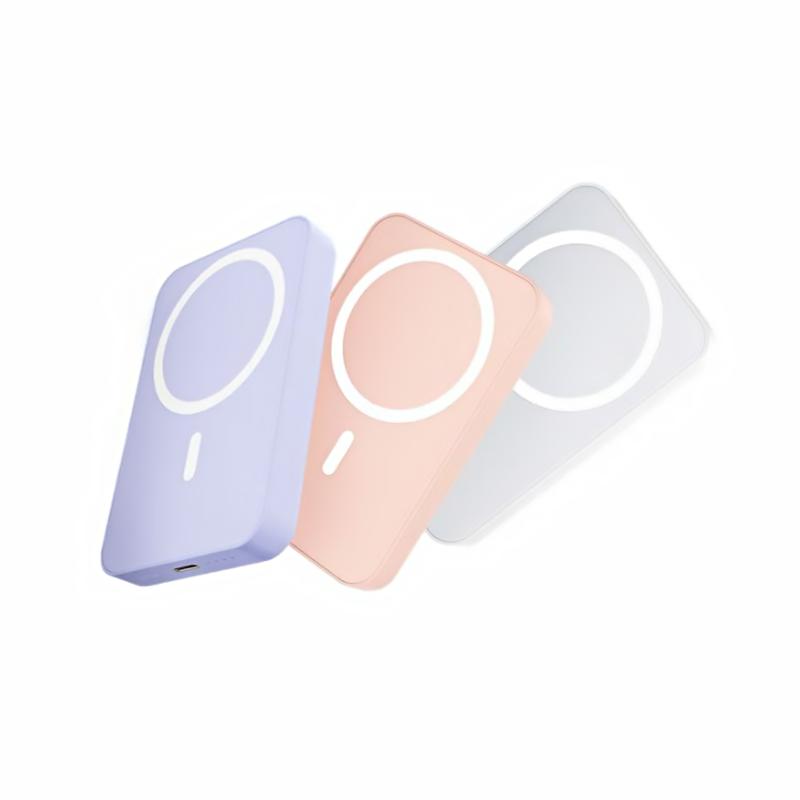 MagSafe Wireless Power Bank 5000mAh Compact Fast Charge for iPhone 12-17 Series in Pastel Colors Magnetic Charging Solution