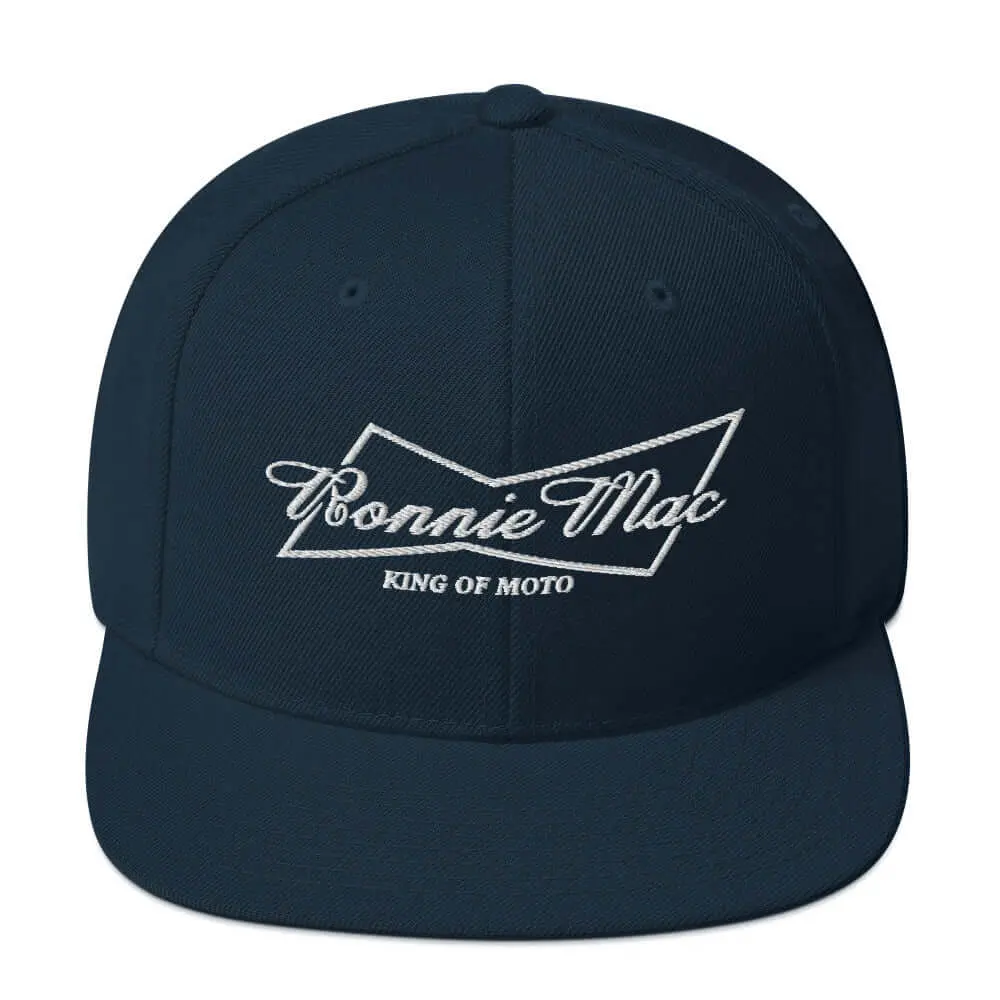 Motocross King of Moto Embroidered Snapback Hat