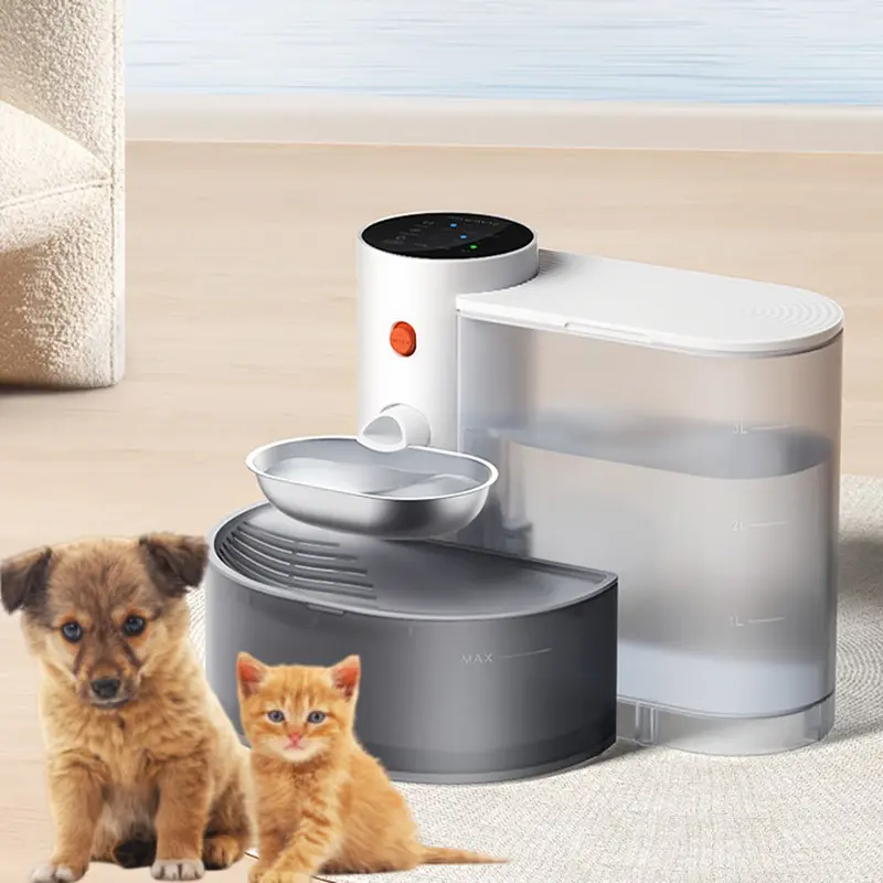 PetGravity  Automatic Pouring Pet Water Dispenser Flowing Water Charging Smart Water Feeder Cat Running Water Dispenser Pet Water Fountain Stainless Steel Bowl