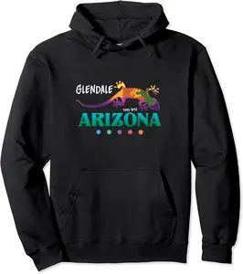 Glendale Arizona USA Desert Gecko Lizard Vacation Souvenir Pullover Hoodie - Hufsakha Shop 67B095PJHHJG