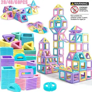 Designer Construction Set, Blocks Set, Macaron Magnetic Blocks, Creative Toys for Birthday Gifts, Creative Blocks Building Toy, Magnetic Tiles, Building Block Sets, Building Block Model
