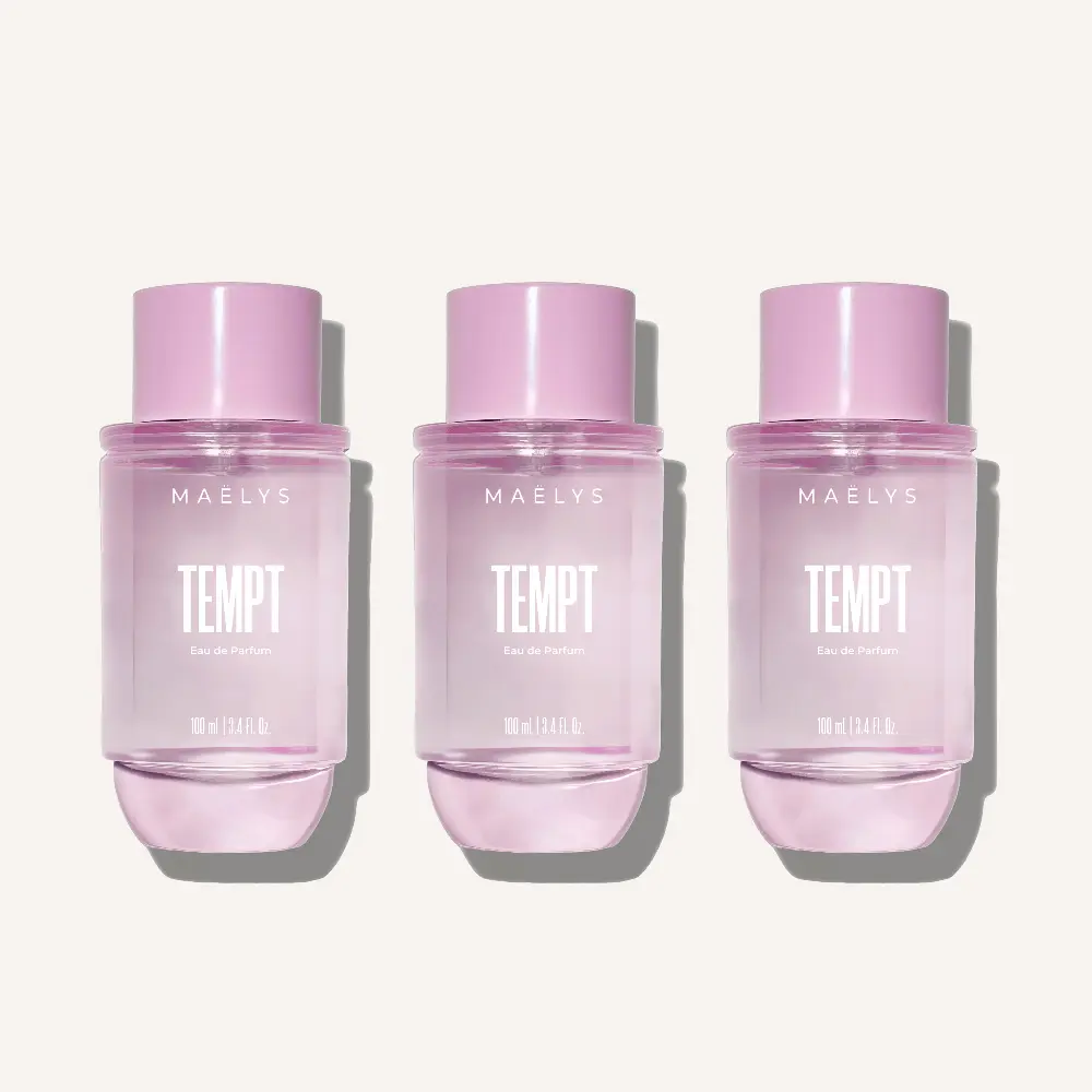 MAËLYS - TEMPT Eau de Parfum x3 - with Pink Pineapple + Sparkling Yuzu - A Fresh, Citrus Fragrance With Notes Of Musk, Juicy Pear, & Guaiacwood
