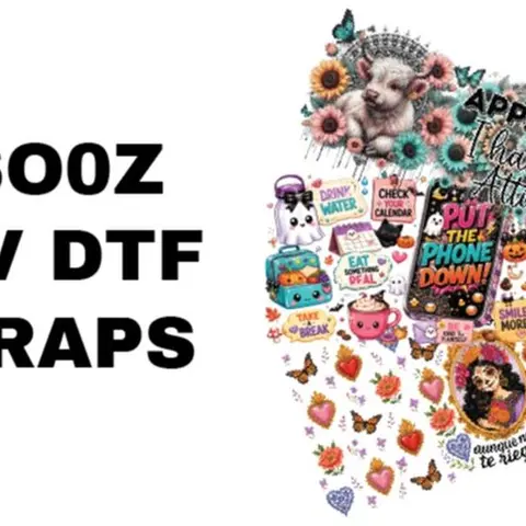 16oz UV DTF Wraps, DIY Cupmaking Stickers for Scrapbooking & Stamping Hobbies