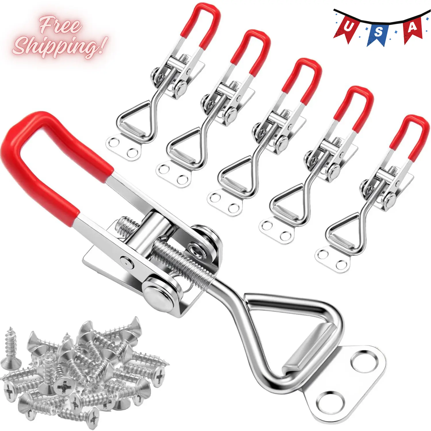6 Pack Toggle Latch Clamp 4001 (24pcs Screws) 6 Pack Toggle Latch Clamp 4001 (24pcs Screws)