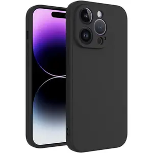 For iPhone 11 12 13 14 15 16 17 ProMax  phone cases, straight edge frosted fine hole soft shell, slightly frosted feel good,Anti-drop Cellphone Protective Case, Total Protective Shockproof Mobile Phone Cover