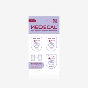 Blood Sugar Medecal - Removable Label Decal - Identify and Organize Medications