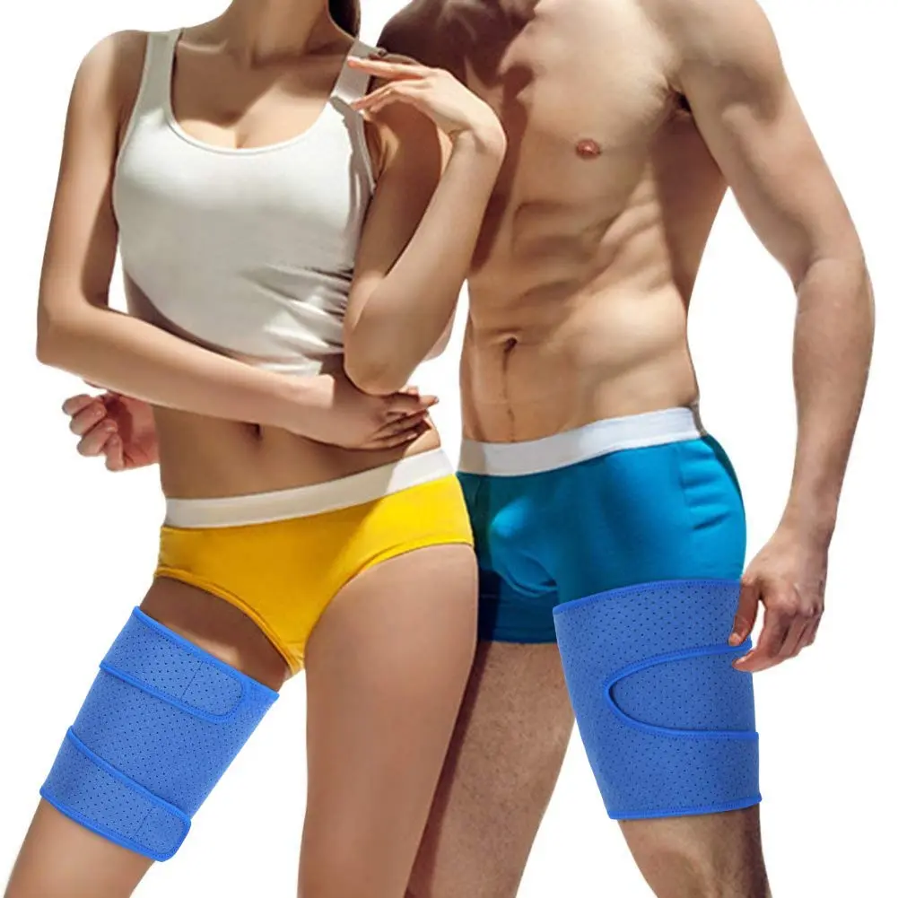 Adjustable Thigh Support Sleeve, Breathable Compression Wrap for Men & Women, Non-Slip Upper Leg Brace for Sports, Running & Gym, Leg Protectors, Breathable Compression Sleeves, Sports Protective Gear