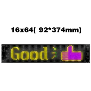 Programmable Scrolling Led Sign 15"x4" - 5V USB Operated Flexible Digital RGB Matrix Display Panel with Bluetooth App Control, Custom Text, Message Light Up Board for Car, Shop, Signage, Advertising